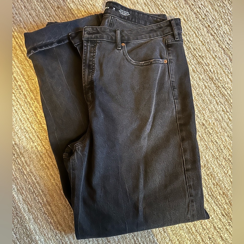 Old Navy Extra High Rise Black Jeans (tall)